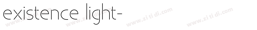existence light字体转换